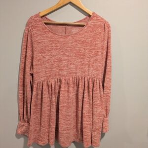 Isabel Maternity Long Sleeve Peplum Top